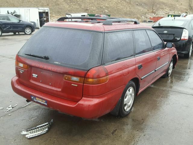 4S3BK4355W7304152 - 1998 SUBARU LEGACY L BURGUNDY photo 4