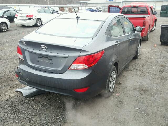 KMHCT4AE7CU208729 - 2012 HYUNDAI ACCENT GLS GRAY photo 4