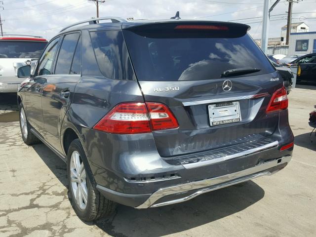 4JGDA5HB6EA332331 - 2014 MERCEDES-BENZ ML 350 4MA GRAY photo 3