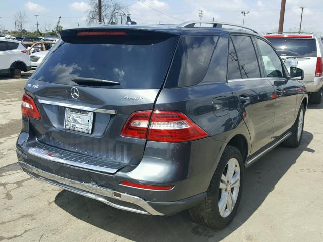 4JGDA5HB6EA332331 - 2014 MERCEDES-BENZ ML 350 4MA GRAY photo 4