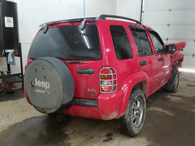 1J4GL58K84W144658 - 2004 JEEP LIBERTY LI RED photo 4