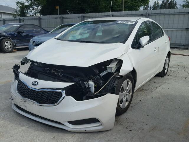 KNAFX4A66F5336230 - 2015 KIA FORTE LX WHITE photo 2