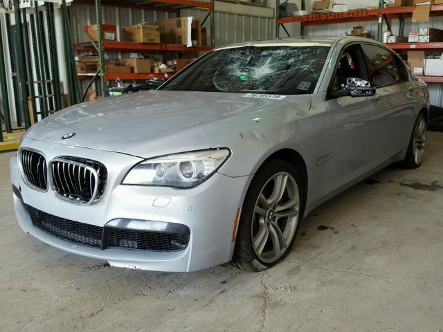 WBAYE8C50DD133945 - 2013 BMW 750LI SILVER photo 2