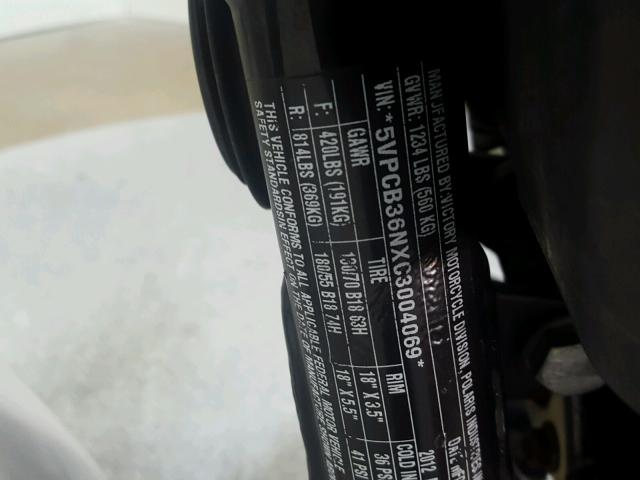 5VPCB36NXC3004069 - 2012 VICTORY MOTORCYCLES KINGPIN თეთრი ფოტო 19