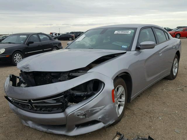 2C3CDXBG1FH835750 - 2015 DODGE CHARGER SE SILVER photo 2
