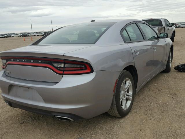 2C3CDXBG1FH835750 - 2015 DODGE CHARGER SE SILVER photo 4