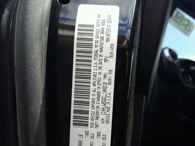 1C4AJWBG6CL104218 - 2012 JEEP WRANGLER S BLACK photo 10