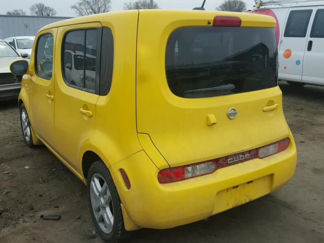 JN8AZ2KR5AT153947 - 2010 NISSAN CUBE BASE YELLOW photo 3