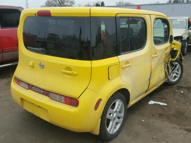 JN8AZ2KR5AT153947 - 2010 NISSAN CUBE BASE YELLOW photo 4