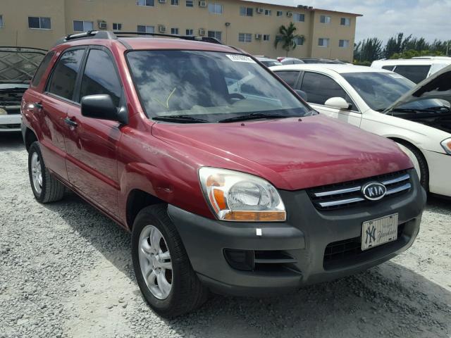 KNDJF723577386256 - 2007 KIA SPORTAGE E RED photo 1