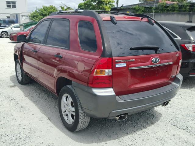 KNDJF723577386256 - 2007 KIA SPORTAGE E RED photo 3