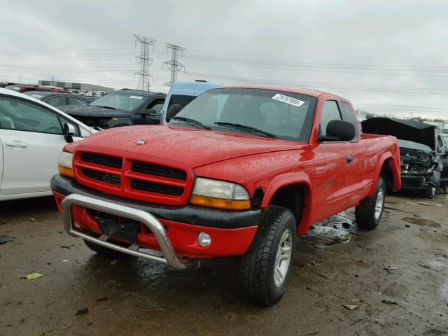 1B7GG22X0XS163441 - 1999 DODGE DAKOTA RED photo 2