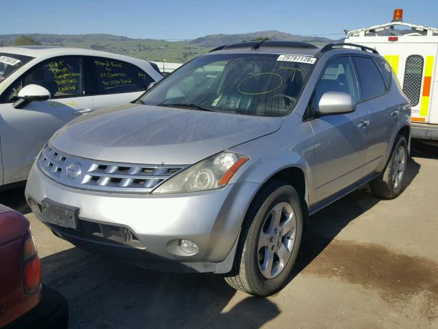 JN8AZ08T84W202410 - 2004 NISSAN MURANO SL GRAY photo 2