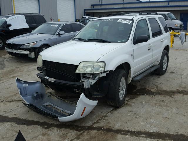 4M2CU56116DJ10517 - 2006 MERCURY MARINER WHITE photo 2