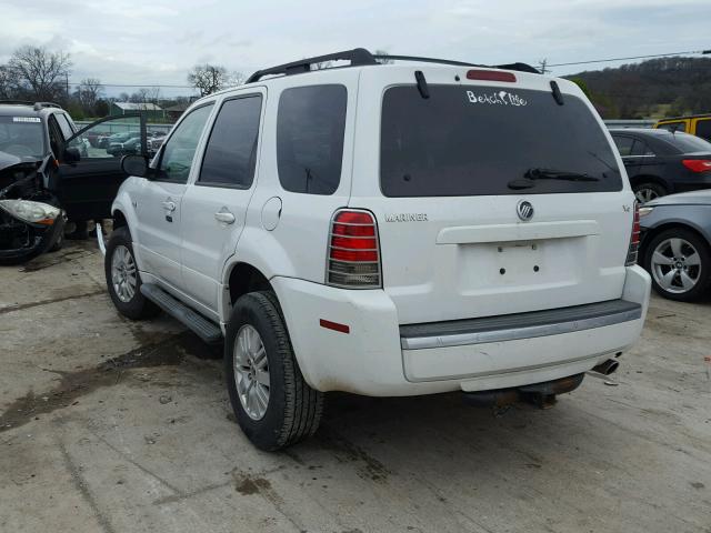 4M2CU56116DJ10517 - 2006 MERCURY MARINER WHITE photo 3