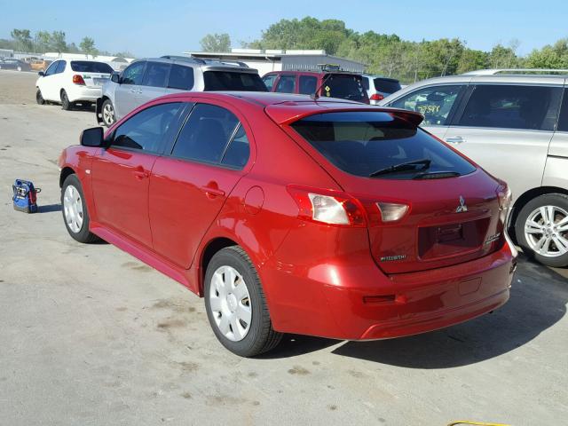 JA32X2HU2BU002348 - 2011 MITSUBISHI LANCER ES/ RED photo 3