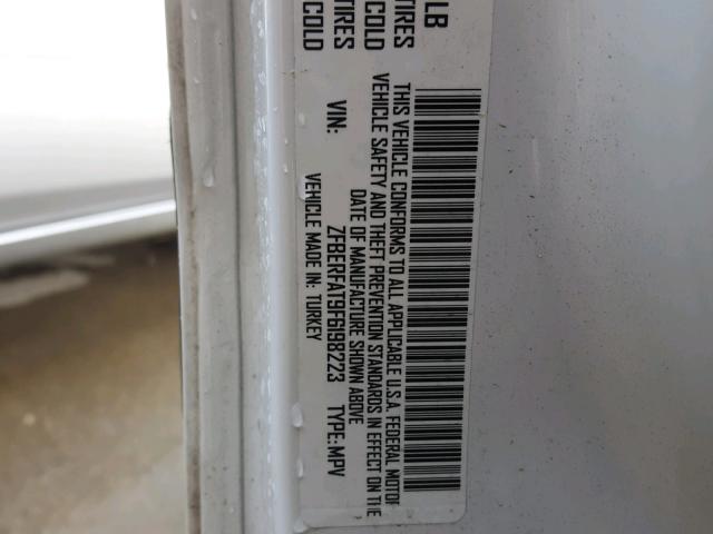 ZFBERFAT9F6198223 - 2015 RAM PROMASTER 白色 照片 10