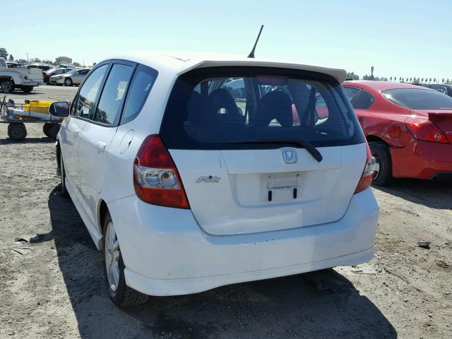 JHMGD38647S062429 - 2007 HONDA FIT S WHITE photo 3