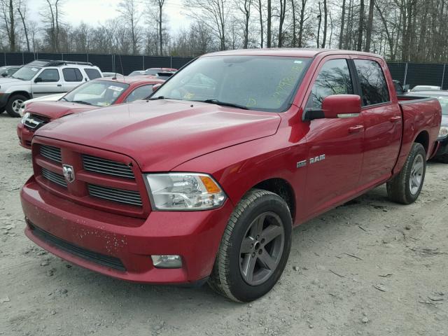 1D7RV1CT9AS206899 - 2010 DODGE RAM 1500 RED photo 2