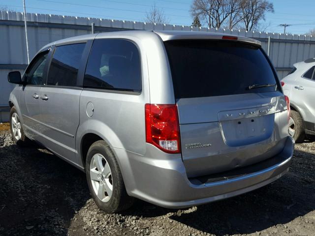 2C4RDGBG4DR649701 - 2013 DODGE GRAND CARA SILVER photo 3