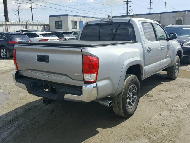 3TMAZ5CNXHM052632 - 2017 TOYOTA TACOMA DOU SILVER photo 4