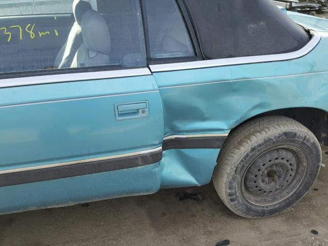 1C3XU4531NF295812 - 1992 CHRYSLER LEBARON 青色 照片 9