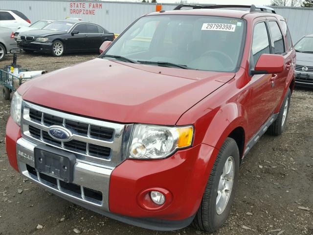 1FMCU0EG1AKA10870 - 2010 FORD ESCAPE LIM RED photo 2