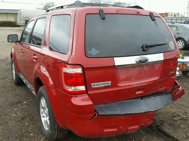 1FMCU0EG1AKA10870 - 2010 FORD ESCAPE LIM RED photo 3