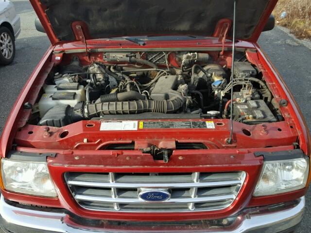 1FTYR44V62TA65085 - 2002 FORD RANGER SUP RED photo 7