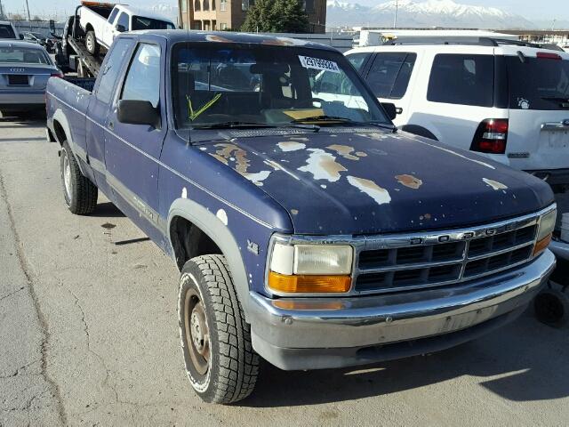 1B7GG23Y5MS336437 - 1991 DODGE DAKOTA BLUE photo 1