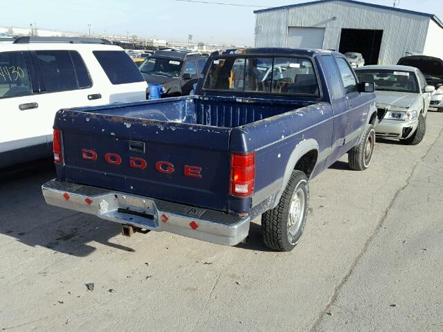 1B7GG23Y5MS336437 - 1991 DODGE DAKOTA BLUE photo 4