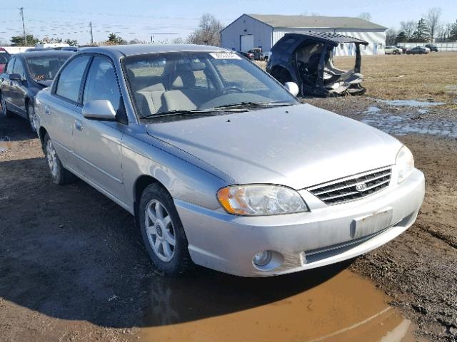 KNAFB121745313049 - 2004 KIA SPECTRA BA SILVER photo 1