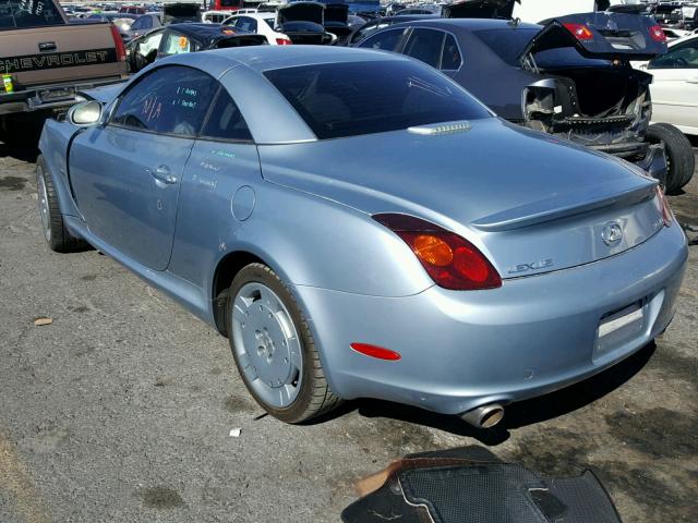 JTHFN48Y740050945 - 2004 LEXUS SC 430 BLUE photo 3