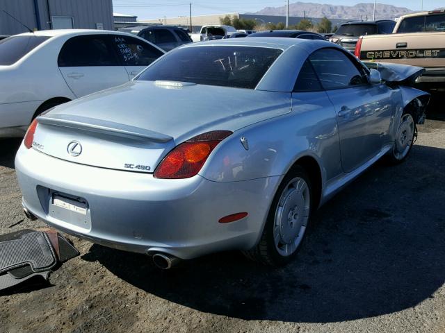 JTHFN48Y740050945 - 2004 LEXUS SC 430 BLUE photo 4