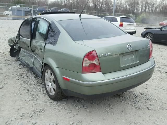 WVWRH63B23P433458 - 2003 VOLKSWAGEN PASSAT GLX 绿色 照片 3