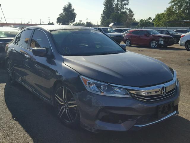 1HGCR2F51GA208363 - 2016 HONDA ACCORD SPO GRAY photo 1