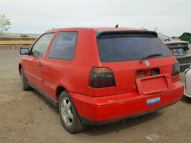 3VWDA81H2TM043741 - 1996 VOLKSWAGEN GTI RED photo 3