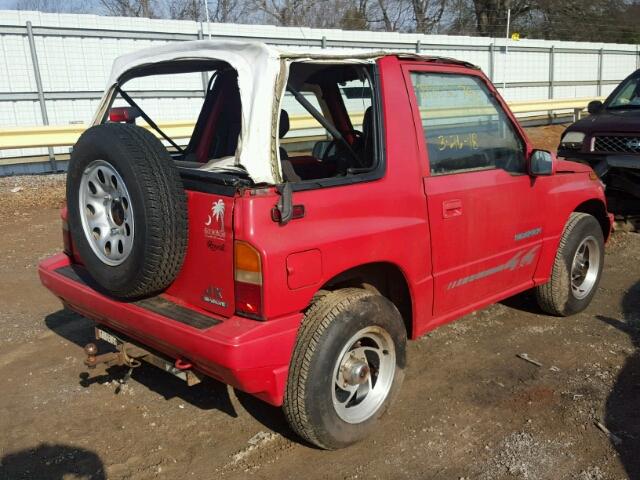 2S3TA02C3S6404973 - 1995 SUZUKI SIDEKICK J RED photo 4