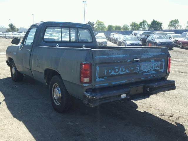 1B7GE16Y9NS680799 - 1992 DODGE D-SERIES D BLUE photo 3