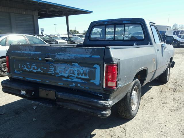 1B7GE16Y9NS680799 - 1992 DODGE D-SERIES D BLUE photo 4