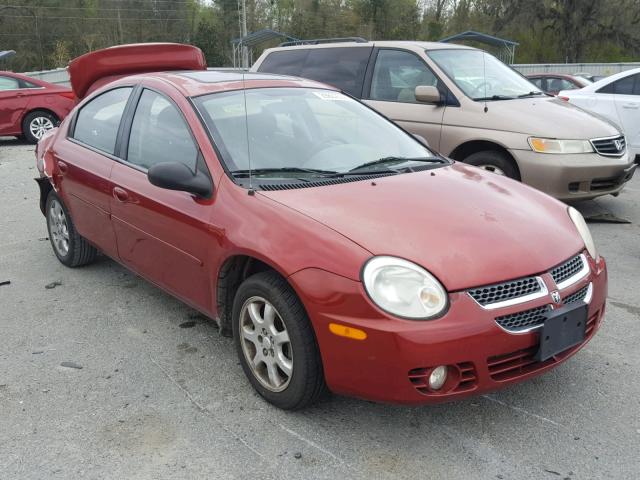 1B3ES56C84D633327 - 2004 DODGE NEON SXT RED photo 1