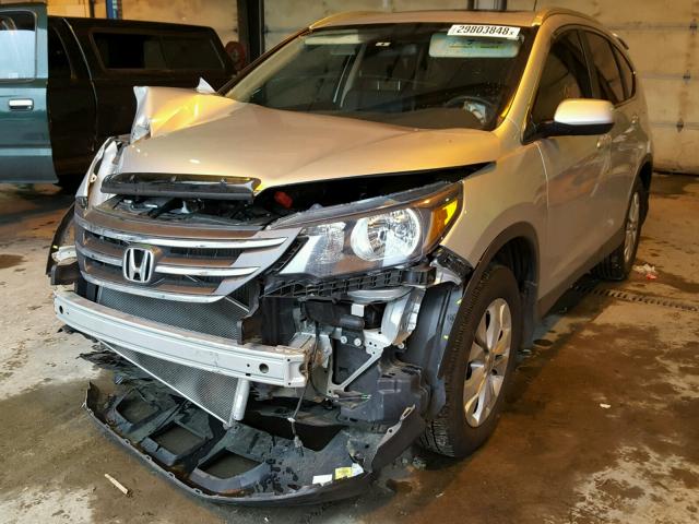 2HKRM4H74EH649539 - 2014 HONDA CR-V EXL SILVER photo 2