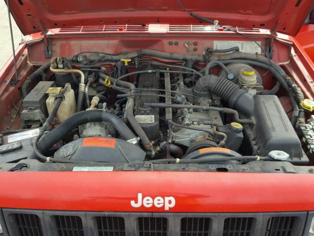 1J4FJ28S7VL563555 - 1997 JEEP CHEROKEE S RED photo 7