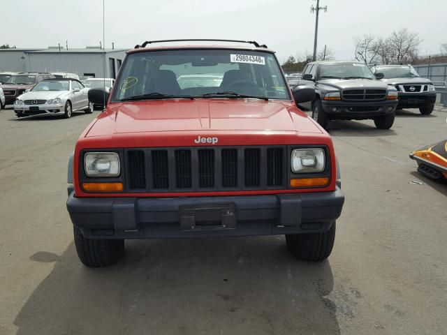 1J4FJ28S7VL563555 - 1997 JEEP CHEROKEE S RED photo 9