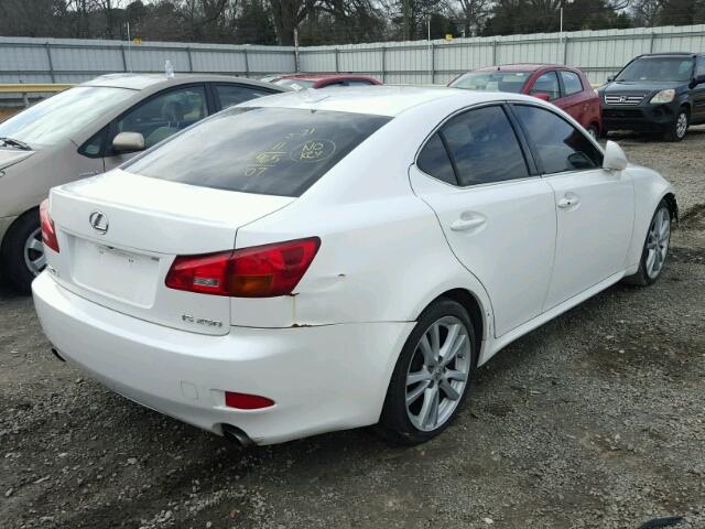 JTHBK262772043318 - 2007 LEXUS IS 250 WHITE photo 4