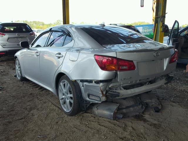 JTHBK262272040827 - 2007 LEXUS IS 250 SILVER photo 3