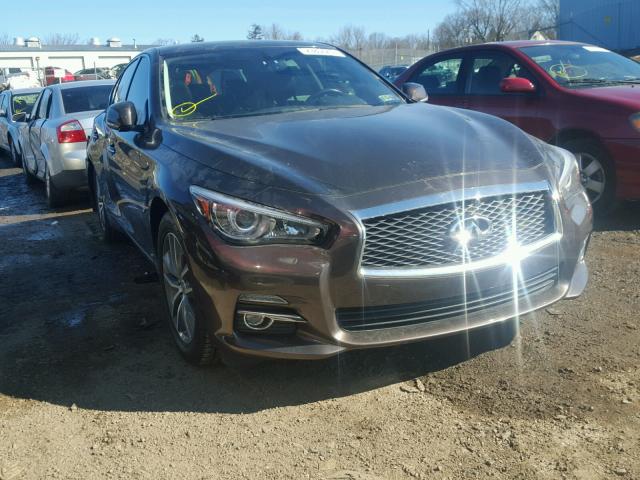 JN1BV7AR4EM688443 - 2014 INFINITI Q50 BASE BROWN photo 1