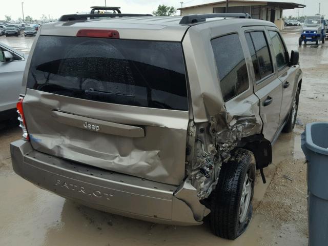 1J8FT28068D733619 - 2008 JEEP PATRIOT SP GOLD photo 4