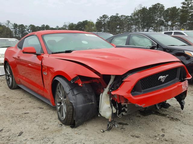 1FA6P8CF8F5409529 - 2015 FORD MUSTANG GT RED photo 1