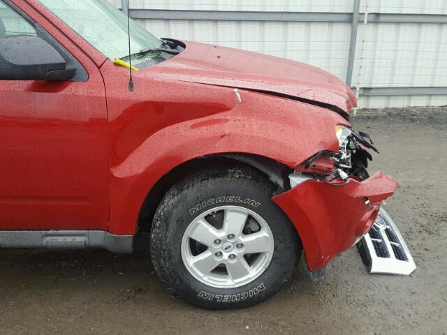 1FMCU93G49KC25260 - 2009 FORD ESCAPE XLT RED photo 9